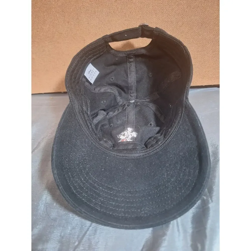Disney Mickey Mouse Black Baseball Cap Hat Adjustable One Size 2022 Classic